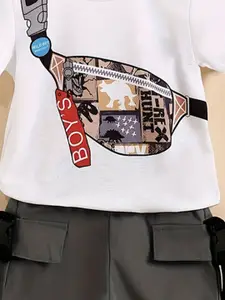 INCLUD Boys Printed T-shirt with Shorts