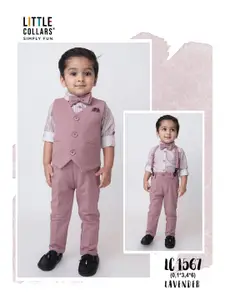 LITTLE COLLARS Boys Striped Shirt with Trousers