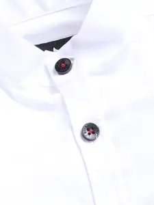 LITTLE COLLARS Boys Partywear Shirt With Nehru Jacket & Trousers