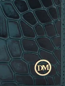 Da Milano Men Animal Textured Leather Two Fold Wallet