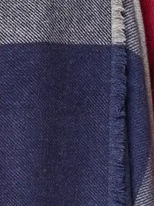 Fabindia Checked Sleeveless Longline Woollen Open Front Shrug