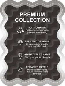 Accessorize Silver-Plated CZ-Studded Pendant With Chain