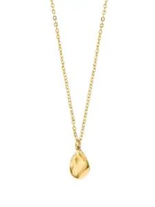 Accessorize 14k Gold-Plated Teardrop Shaped Pendant with Chain