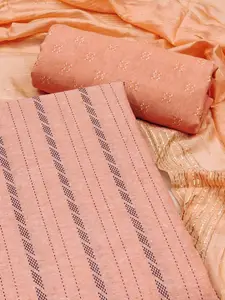 Peachmode Striped Pure Cotton Unstitched Dress Material