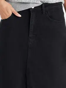 DeFacto Women Straight Pure Cotton A-Line Midi Skirt