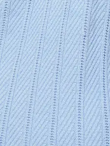 max Women Plus Size Self Design Casual Striped Sweaters