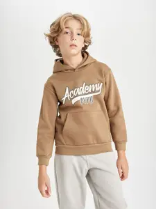 DeFacto Boys Printed Hooded Pullover Sweater