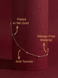 Accessorize 14K Gold-Plated Beaded Anklet