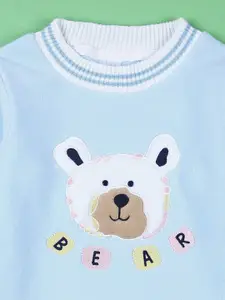 V-Mart Boys Graphic Printed Round Neck Pure Cotton Casual Sweatshirt & Trousers