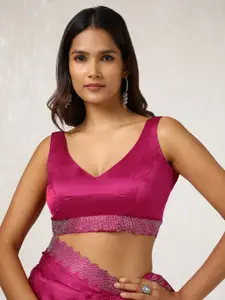 Soch Embellished Beads and Stones Satin Saree