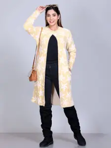 Winter Wonders Geometric Printed Longline Woollen Shrug