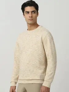 Mufti Men Self Design Pullover Sweatshirt