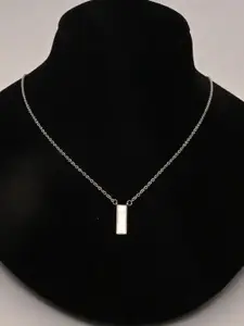 925 SILLER 925 Pure Silver Minimalist Chain Pendant With Chain