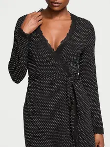 Victoria's Secret Modal Lace-Trim Robe