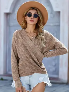 StyleCast Women Cotton Wrap Pullover