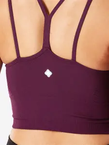 Domyos By Decathlon Women Seamless Slip-On Lightly Padded Sports Bra