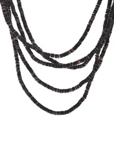 RICHEERA Gold-Plated Beaded Layered Statement Necklace