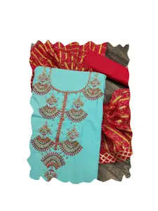 Maroosh Floral Embroidered Unstitched Dress Material