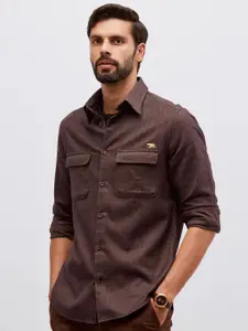 Andamen Premium Self Design Cotton Casual Shirt