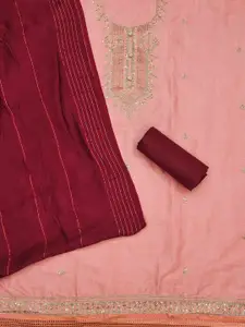 Maroosh Ethnic Motifs Embroidered Sequinned Unstitched Dress Material