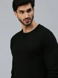 98 Degree North Men Woollen Round Neck Long Sleeves Pullover Sweaters