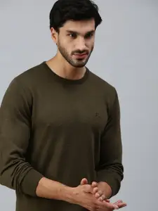 98 Degree North Men Round Neck Woollen Pullover