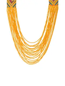 RICHEERA Silver-Plated Beaded Layered Necklace