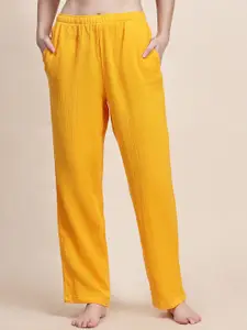 BStories Women Self Design Pure Cotton Lapel Collar Short Sleeves Night Suit