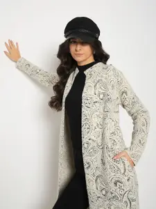 Madame Self Design Front Open Longline Shrug