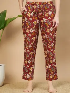 ETC Women Floral Printed Pure Cotton Night suit