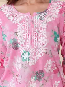 Chowkhat Women Embroidered Pure Cotton Handloom Kurti