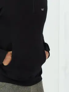 Wildcraft Men Solid Mock Collar Cotton Pullover Sweatshirt