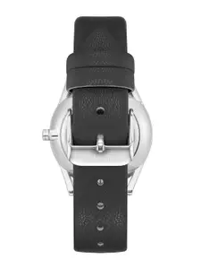 Nine West Women Dial & Leather Straps Analogue Watch NW-1995SVBK