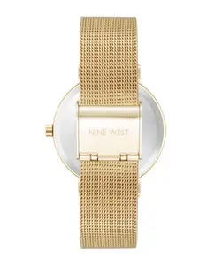 Nine West Women Dial & Stainless Steel Bracelet Style Straps Analogue Watch NW-3062SVGB