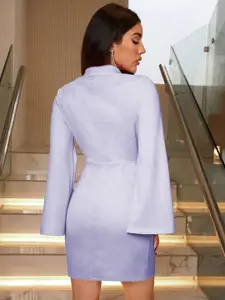 Kotty Women Solid Flutter Sleeve Dress