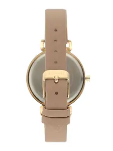 Nine West Women Dial & Leather Straps Analogue Watch NW-2288GPTN