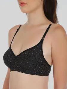 DressBerry Pack Of 3 Cotton Printed Underwired Cut and Sew Medium Coverage Push-Up Bra