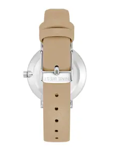 Nine West Women Dial & Leather Straps Analogue Watch NW-2347SVTN