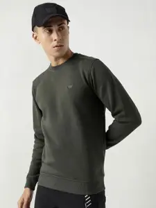 Wildcraft Men Solid Round Neck Cotton Pullover Sweatshirt