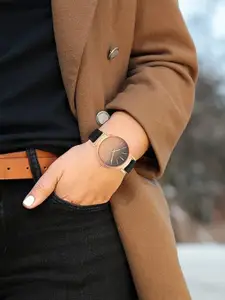 Nine West Women Dial & Leather Straps Analogue Watch NW-2288RGBK