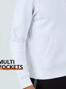 Wildcraft Men Solid Mock Collar Cotton Pullover Sweatshirt