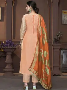 Maroosh Floral Embellished Beads and Stones Unstitched Dress Material