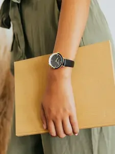 Nine West Women Dial & Leather Straps Analogue Watch NW-2346GPBK