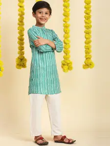 Cutiekins Boys Striped Straight Cotton Kurta with Pyjamas