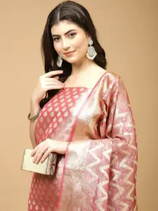 Meena Bazaar Art Silk Unstitched Dress Material