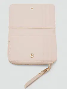 MANGO Women Quilted Two Fold Wallet