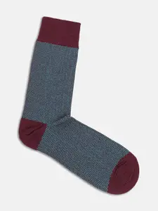 Blackberrys Men Patterned Calf-Length Socks