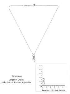 KAI JEWEL 92.5 Sterling Silver Rhodium-Plated Spherical Pendant With Chain