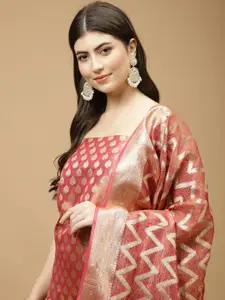 Meena Bazaar Art Silk Unstitched Dress Material