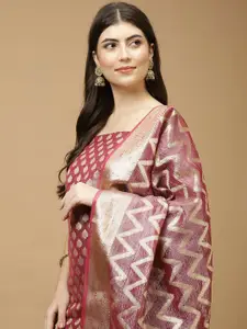 Meena Bazaar Art Silk Unstitched Dress Material